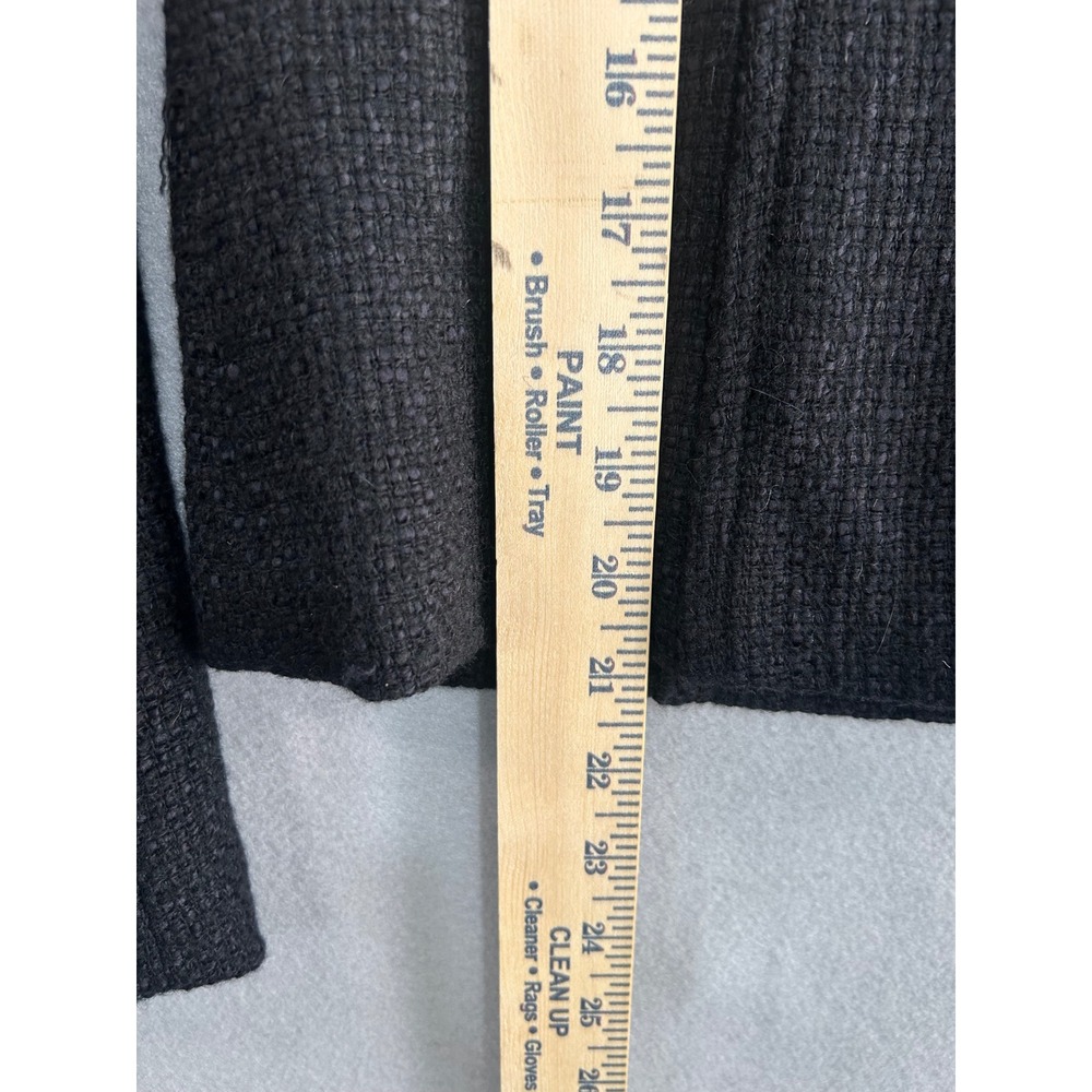 Gap Blazer Women 10 Black Wool Blend Tweed 3-Button Patch Pocket Y2K Vintage - Picture 8 of 8